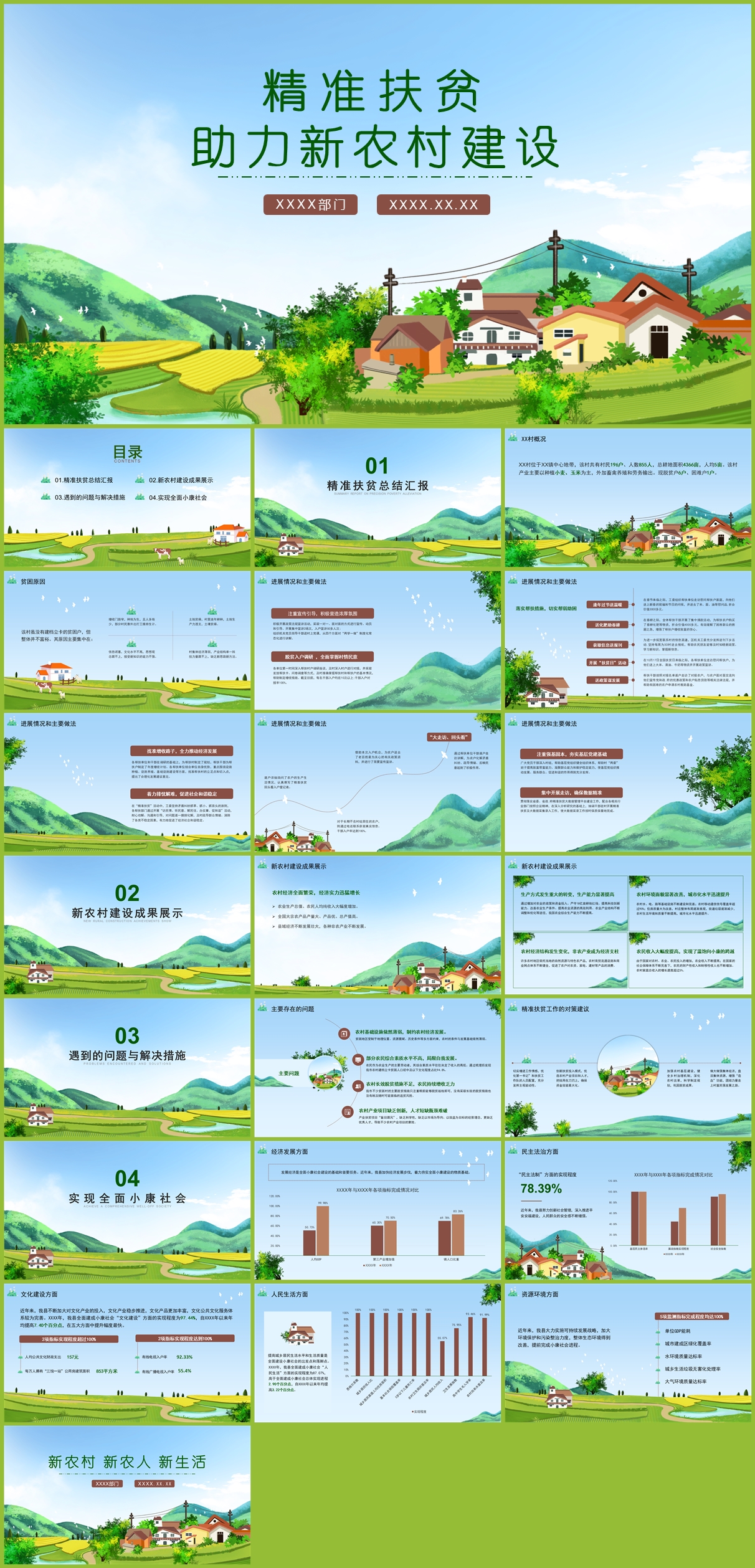 精准扶贫助力工作总结汇报PPT模板插图