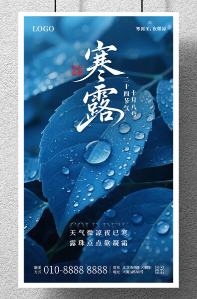 寒露节日节日宣传手机海报