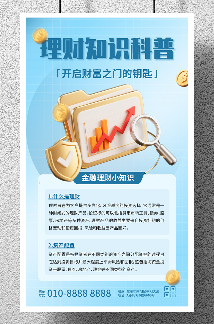 投资理财知识科普宣传手机海报插图